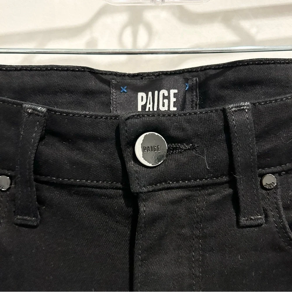 Paige Hoxton Ankle Jean Black Shadow Size 25 - Picture 7 of 13